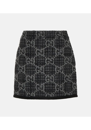 Gucci GG wool and cotton tweed miniskirt