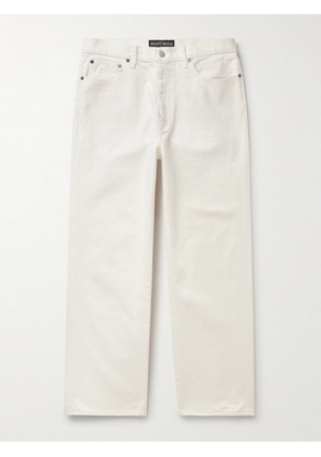 Wacko Maria - Embroidered Straight-Leg Jeans - Men - Neutrals - S
