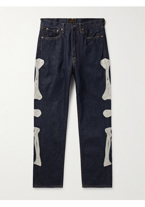 KAPITAL - Slim-Fit Crochet-Trimmed Jeans - Men - Blue - UK/US 30