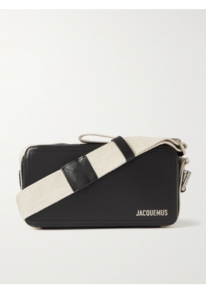 Jacquemus - Le Cuerda Canvas-Trimmed Leather Messenger Bag - Men - Black