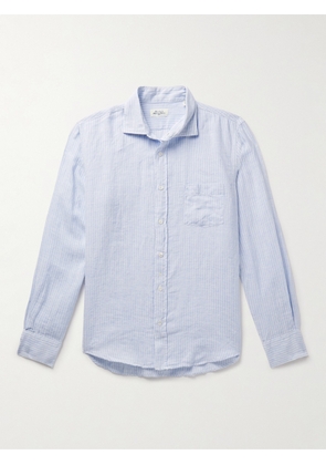 Hartford - Paul Striped Linen Shirt - Men - Blue - S