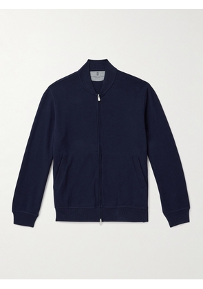 Brunello Cucinelli - Cotton-Blend Zip-Up Jacket - Men - Blue - XS