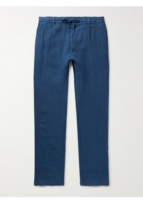 Hartford - Tanker Slim-Fit Straight-Leg Linen Drawstring Trousers - Men - Blue - IT 46