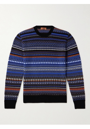 Missoni - Jacquard-Knit Sweater - Men - Blue - IT 46