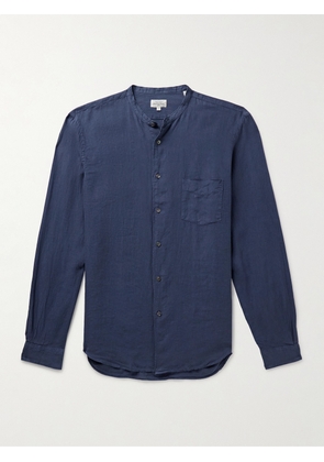 Hartford - Premium Pat Grandad-Collar Linen Shirt - Men - Blue - S
