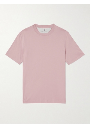 Brunello Cucinelli - Cotton-Jersey T-Shirt - Men - Pink - XS