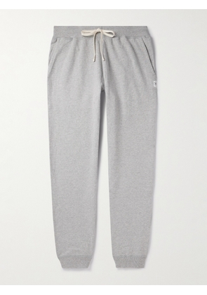 Reigning Champ - Slim-Fit Straight-Leg Logo-Embroidered Cotton-Jersey Sweatpants - Men - Gray - XS