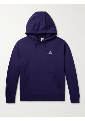 Nike - ACG Tuff Therma-FIT Logo-Embroidered Cotton-Blend Jersey Hoodie - Men - Purple - XS