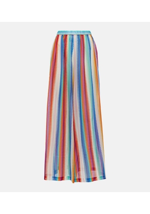 Missoni Mare Striped cotton and silk wide-leg pants