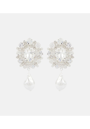 Magda Butrym Crystal-embellished faux pearl clip-on earrings