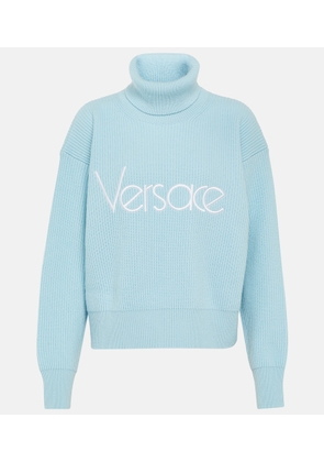 Versace Logo turtleneck sweater