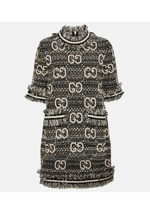 Gucci GG tweed and lamé minidress