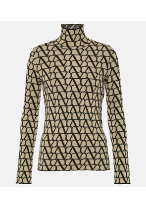 Valentino Maglia Jacquard virgin wool sweater