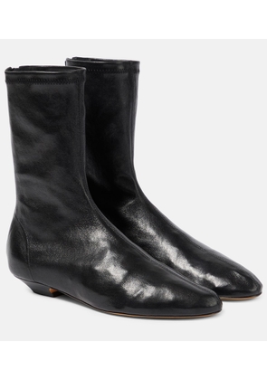 Khaite Apollo leather ankle boots