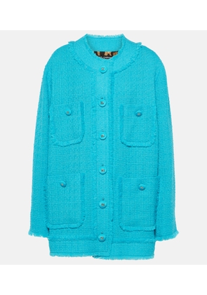 Dolce&Gabbana Fringed wool-blend tweed jacket