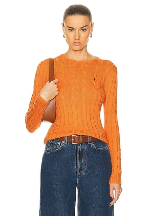 Polo Ralph Lauren Julianna Long Sleeve Pullover Sweater in Sun Orange - Orange. Size XS (also in L, S).