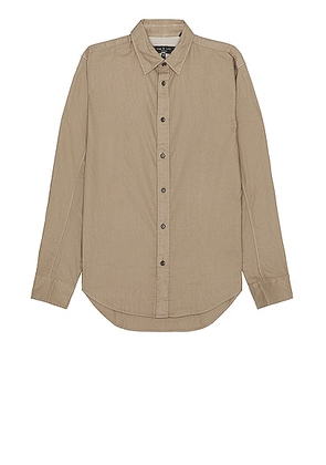 Rag & Bone Fit 2 Engineered Oxford Shirt in Taupe - Taupe. Size S (also in L, M).
