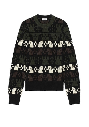 Burberry Pattern Sweater in Black Ip Pat - Black. Size M (also in L, S, XL/1X).