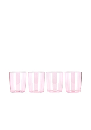 HAWKINS NEW YORK Essential Glass Medium Set Of 4 in Blush.
