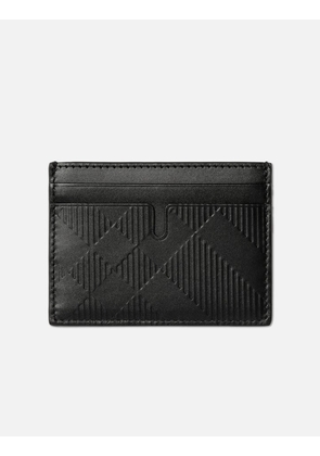 Check Leather Card Case