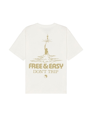Free & Easy Energy Premium Short Sleeve Tee in White. Size L, M, XL/1X.