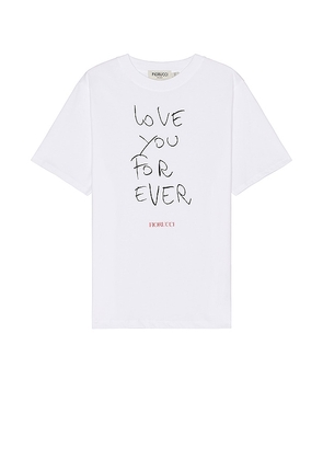 FIORUCCI Love You Forever Tee in White. Size M, L, XL.