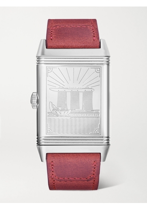 Jaeger-LeCoultre - Reverso Classic Singapore Limited Edition Hand-wound 45.6mm Stainless Steel And Leather Watch - Silver - One size