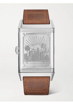 Jaeger-LeCoultre - Reverso Classic Los Angeles Limited Edition Hand-wound 45.6mm Stainless Steel And Leather Watch - Silver - One size