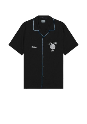 Ksubi Zine Resort Shirt in Black. Size L, M, XL.
