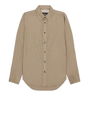 Rag & Bone Fit 2 Engineered Oxford Shirt in Taupe. Size L, M.