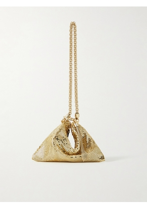 Jimmy Choo - Callie Mini Tasseled Chainmail Shoulder Bag - Gold - One size