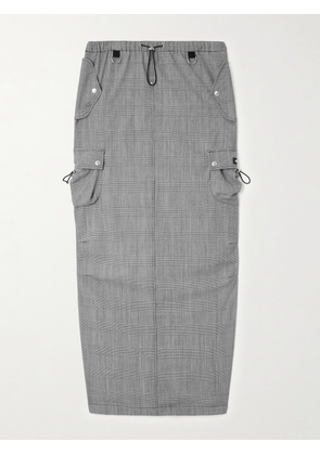 Coperni - Prince Of Wales Checked Wool Maxi Skirt - Gray - FR34,FR36,FR38,FR40,FR42,FR44