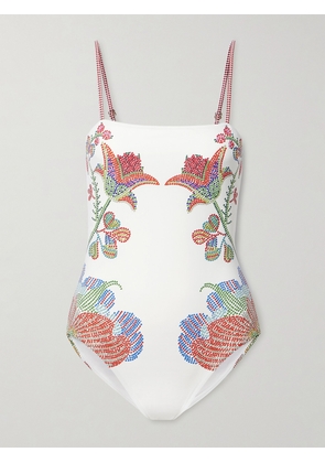 La DoubleJ - Elle Printed Stretch Swimsuit - White - xx small,x small,small,medium,large,x large,xx large