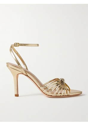 Loeffler Randall - Ada Knotted Mirrored-leather Sandals - Gold - US6,US6.5,US7,US7.5,US8,US8.5,US9,US9.5,US10,US10.5,US11