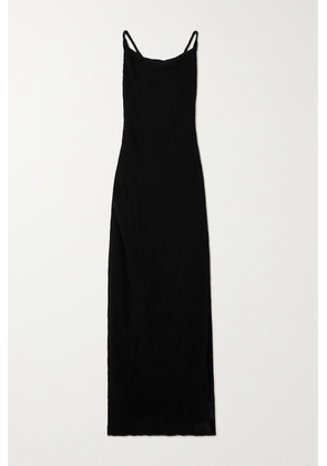 Faithfull The Brand - + Net Sustain Palermo Crinkled Linen-blend Maxi Dress - Black - x small,small,medium,large,x large,xx large