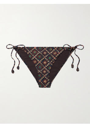 Ulla Johnson - Brynn Printed Bikini Briefs - Metallic - x small,small,medium,large,x large