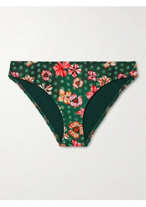 Ulla Johnson - Dani Printed Bikini Briefs - Green - x small,small,medium,large,x large