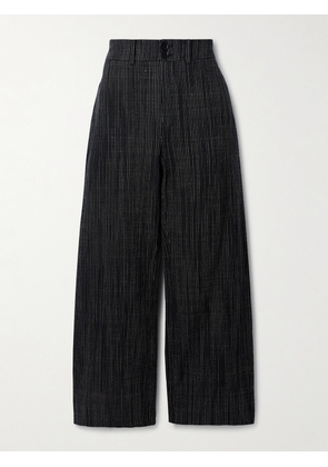 APIECE APART - Merida Striped Organic Cotton Wide-leg Pants - Black - US0,US2,US4,US6,US8,US10