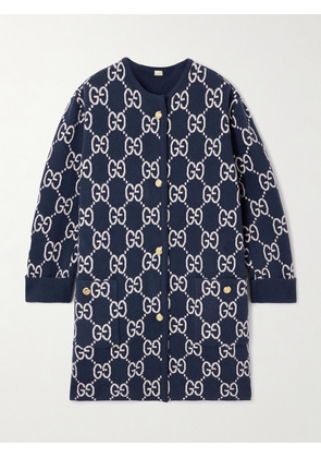 Gucci - Reversible Jacquard-knit Wool-blend Cardigan - Blue - XS,S,M,L