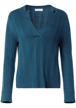 Equipment V-neck ribbed-knit jumper - Blue