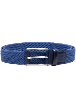 Barrett square-buckle braided belt - Blue