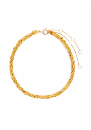 THE ALKEMISTRY 18kt yellow gold and silk Kumachi bracelet