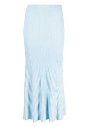 Roberto Collina flared knitted maxi skirt - Blue