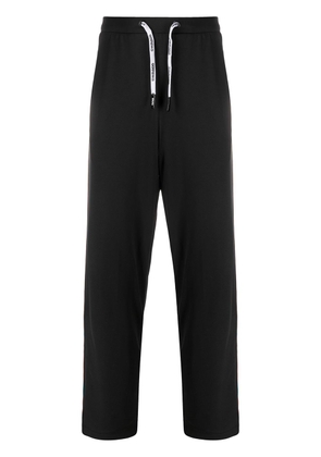 DUOltd stripe detail long jogging pants - Black