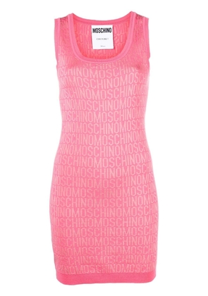 Moschino logo-print sleeveless dress - Pink