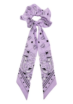 MCM bandana-print ruched scrunchie - Purple