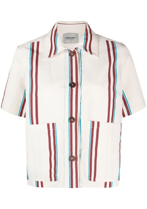 Rachel Comey stripe-print polo shirt - Neutrals