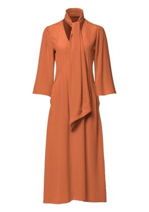 Equipment scarf-neck detail dress - Orange