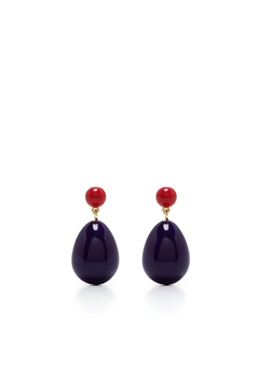 Eshvi two-tone drop earrings - Purple