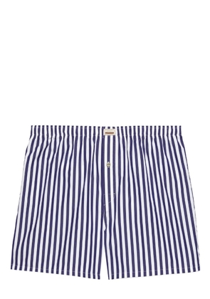 Gucci striped cotton track shorts - Blue